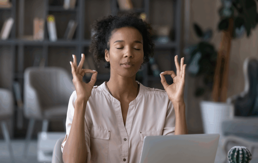 Une cliente découvrant l'approche BBA pour apprendre à diminuer le stress.