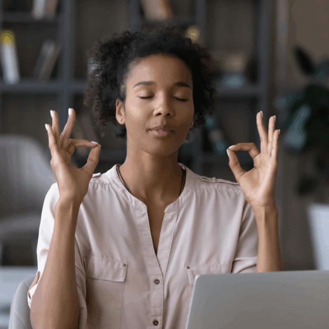 Une cliente découvrant l'approche BBA pour apprendre à diminuer le stress.